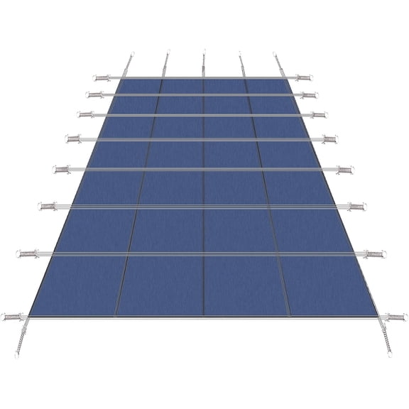 Safety Pool Covers for In Ground Pools,18 x 34 ft Rectangle Safety Swimming Pool Cover,Mesh Durable Pool Cover for Inground Pools with Installation Tools, Blue