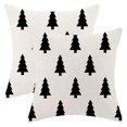 thumbnail image 2 of Black and White Christmas Pillow Cover Set Of 2 Christmas Tree Decor Throw Pillows Winter Xmas Holiday Outdoor Cushion Cases Farmhouse Pillowcases for Bedroom Home Sofa, 2 of 6