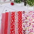 thumbnail image 5 of 7pcs 25*25cm Cotton Fabric DIY Assorted Squares Pre Cut Bedding Suite Quarters Bundle (Red), 5 of 5