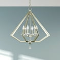 thumbnail image 2 of Livex Lighting Diamond Chandelier in Brushed Nickel, 2 of 7