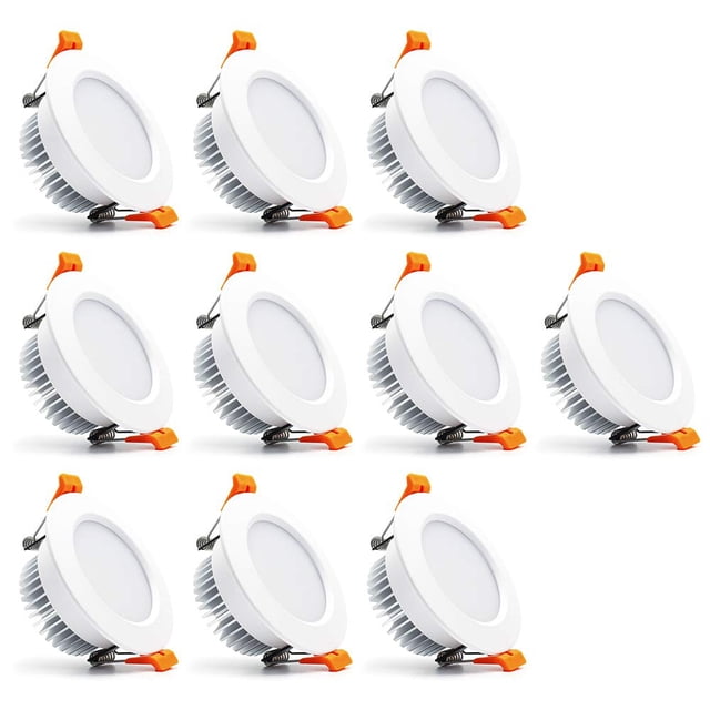3 inch Dimmable LED Recessed Lighting, 7W Retrofit Downlight, 4000K Natural White, CRI 80 with LED Driver, as AC 110V Ceiling Light Fixture for Livin