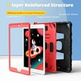 thumbnail image 3 of Fintie Case for iPad 9th Generation (2021) / 8th Gen (2020) / 7th Gen (2019) 10.2 Inch, Protective Fully-Body Rugged Heavy Duty Shockproof Case with Built-in Stand for Kids, Red, 3 of 9