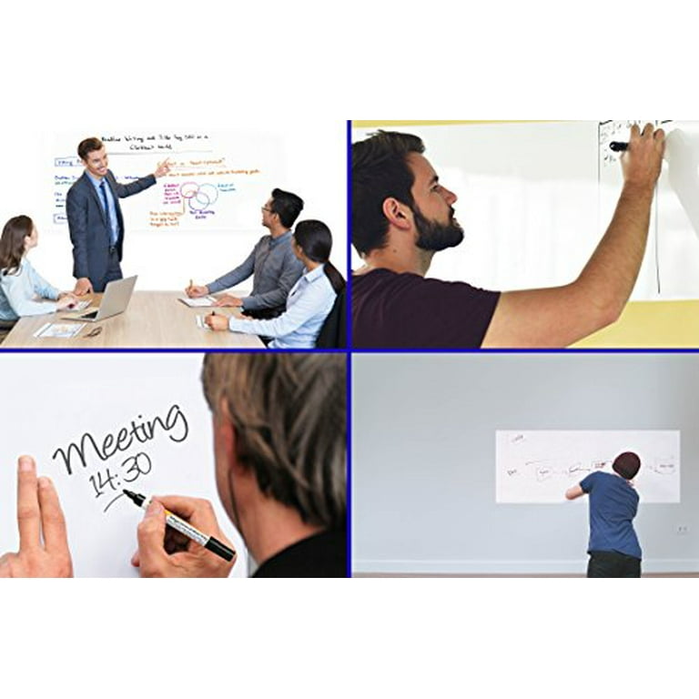 Dry Erase Board With Adhesive Back. Wall White Board Stick, Dry