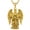 E, variant on St. Jude Cross Pendant Necklace for Men Women, 14K Gold Plated Crucifix with Staff & Holy Image, Patron Saint of Difficult Situations Catholic Jewelry Gift