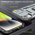 thumbnail image 4 of Designed for iPhone 15 Case Silvery,with Camera Cover and Kickstand,[Military-Grade Protection Case],Case for iPhone 15-6.1inch, 4 of 12