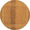 thumbnail image 1 of Ahgly Company Indoor Round Abstract Brown Modern Area Rugs, 3' Round, 1 of 4