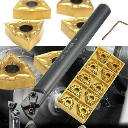 

Leke 0R-MWLNR08 20mm Lathe Turning Tool Holder + 10*WNMG0804 Carbide Insert