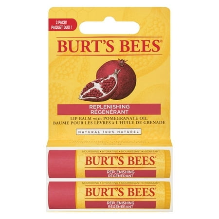 Burt's Bees 100% Natural Origin Moisturizing Lip Balm, Pomegranate 9 g