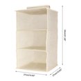thumbnail image 5 of Unique Bargains 1 Pc Closet Organizer Durable Three-Tier Wall Hanging Storage Bag Beige, 5 of 6