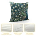 thumbnail image 4 of GOSMITH  Square Fabric Throw Pillow Cushion Cover Peacock Pattern Peacock Feathers Double Sides Various Size, 4 of 5