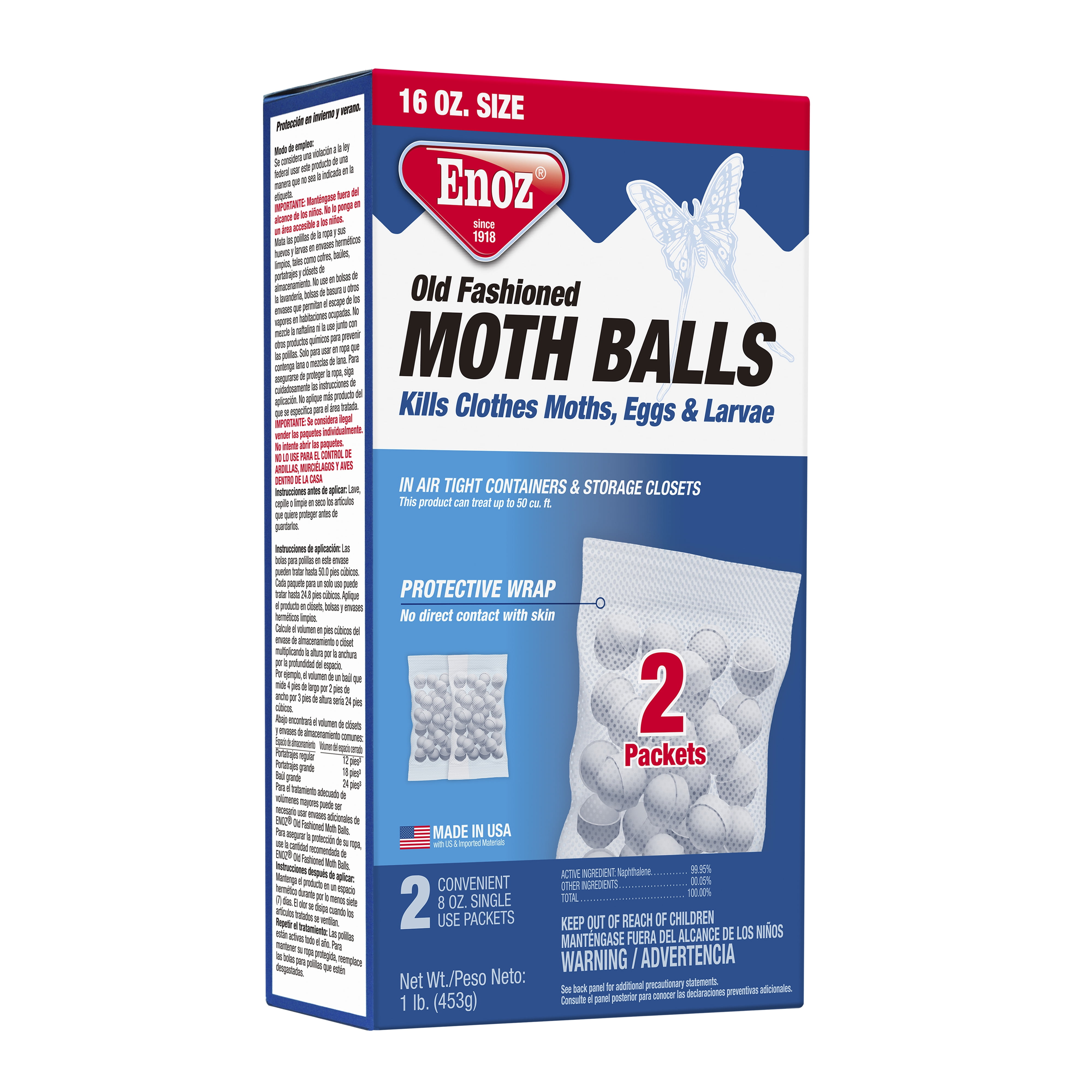 Old Fashioned Moth Ball Packets Re-sealable Bag - Enoz