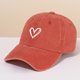 thumbnail image 5 of Gorra de béisbol para mujer con bordado de corazón: gorra de moda para niñas para deportes al aire libre,ajustable,bonita y casual, 5 of 6