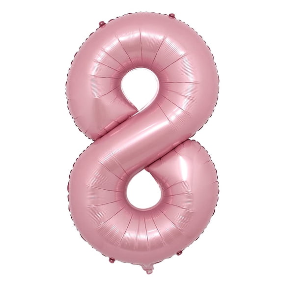 Globos de aluminio con números Ruinasi de 16 cm, color rosa, para fiesta de cumpleaños