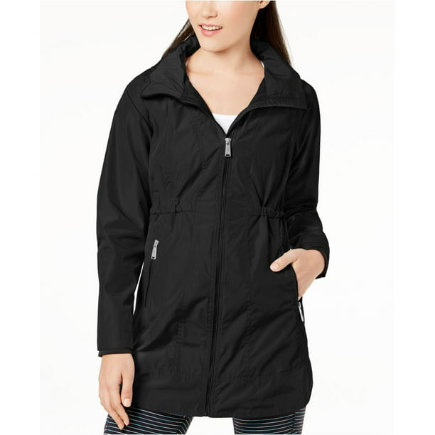 Calvin Klein Performance Women's Long-Line Hooded Jacket, Black (L) -  