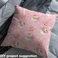 thumbnail image 2 of Feelyou Kawaii Santa Claus Fabric by the Yard 2 Yards, Winter Christmas Room Decor Fabric by the Yard, Cartoon Pink Tree Fabric for Sewing, Lightweight Room Decor, 2 of 6