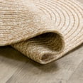 thumbnail image 4 of Mary Farmhouse Beige / Brown Braided Area Rug 5' x 8' Oval, 4 of 5