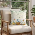 thumbnail image 4 of Pillow Covers 18x18 Set of 2, Daisy Spring Floral Square Throw Pillow Covers for Couch/Sofa/Living Room, Farmhouse Botanical Green Leaves Decorative Soft Pillowcases for Couch Throw Pillows, 4 of 9