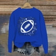 thumbnail image 2 of ZJXFGS Football Sweatshirts for Women Game Day Sweater Football Apparel for Women Game Day Shirts Women Football Blue M, 2 of 5
