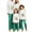 White Kids, variant on Christmas Family Pajamas Matching Set Christmas Tree Print Long Sleeve Tops and Plaid Pants Sleepwear