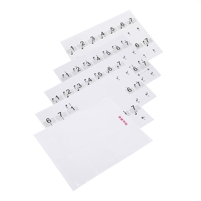 Etiquetas adhesivas para teclado electrónico de piano de 88 teclas extraíbles (transparentes)