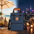 thumbnail image 5 of Wine Cooler Bag, Insulated Travel Bag, Portable Picnic Bag, Thick Padded Heat Insulation, Leakproof Waterproof Shockproof Fabric, for Outdoor Camping Beach Travel Beverage Wine Bottle Storage Gift, 5 of 7