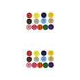 thumbnail image 1 of Wosthever Botones de costura coloridos de 100 piezas, botones redondos de 4 agujeros DIY de colores mezclados de plástico, botones para coser Color mixto 2piezas, 1 of 6