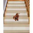 thumbnail image 2 of Rustic Vintage Stair Treads for Wooden Steps Indoor Runner Rug Carpet, Farmhouse Countryside Linen Texture 10 Pieces Peel and Stick Staircase Step Treads Covers Washable Throw Door Mats, 30"x8", 2 of 6