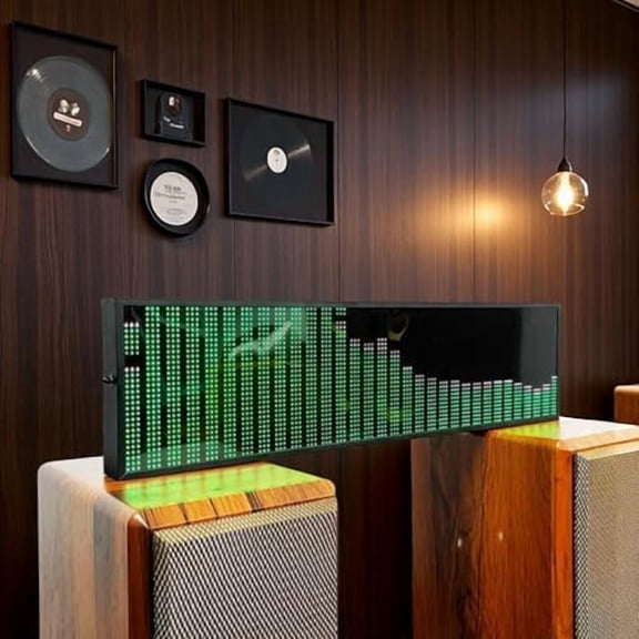 Music Rhythm Spectrum Display, Professional Dynamic LED Spectrum Analyzer - Featuring 36 Display Styles, 16 Colors, 4 Frequency Ranges, and 3.5mm Audio Input$$Electrical