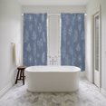 thumbnail image 5 of Blue Grey Botanical Kitchen Curtain for Berdoom Living Room Cafe 72 Inch Length, Farmhouse Summer Floral Leaves Tiers Curtains Light Filtering Drapes Rod Pocket Window Treatment 2 Panels 52"Wx72"L, 5 of 9