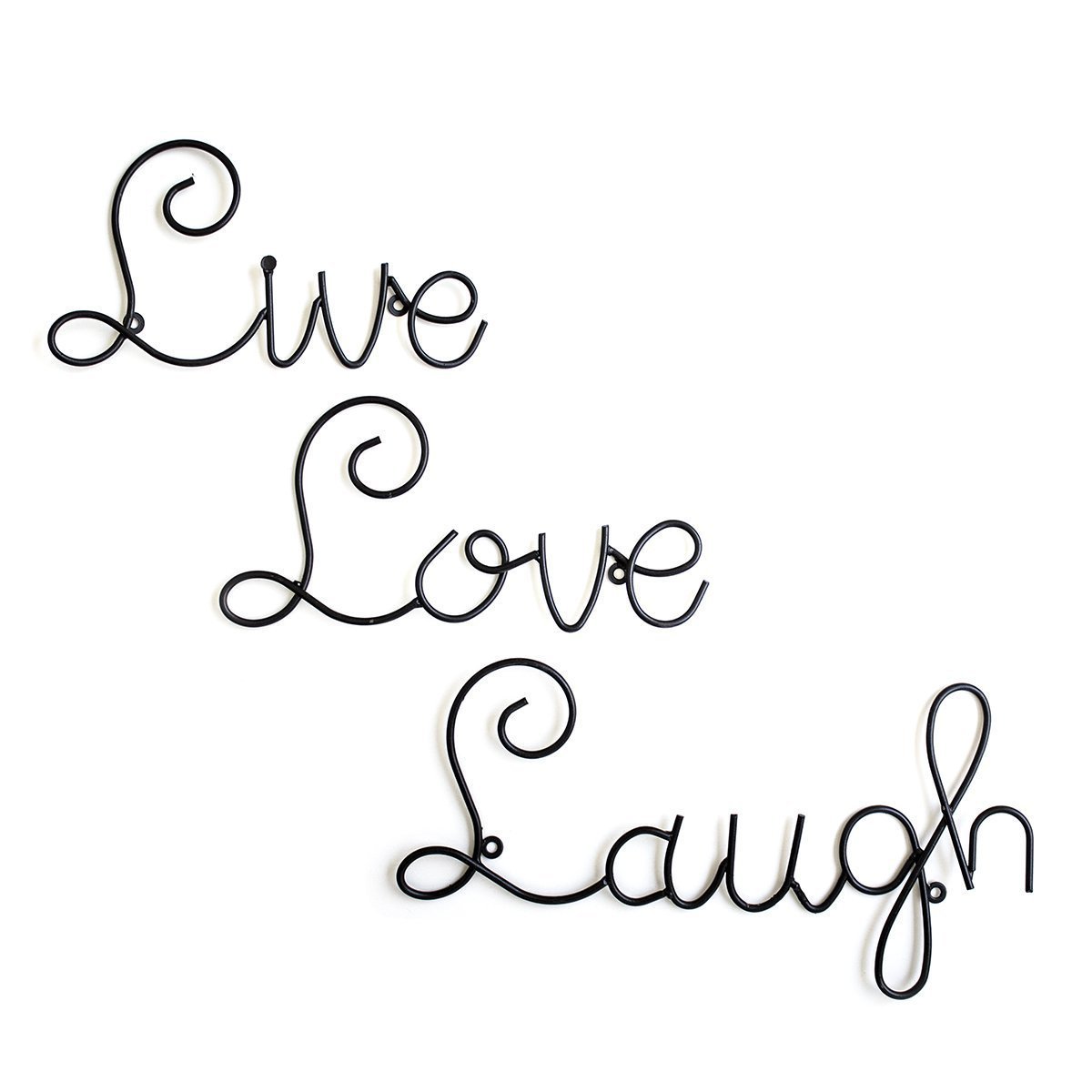 Live Love Laugh Set 3 Wall Mount Metal Wall Word Sculpture By Super Z OutletÂ®