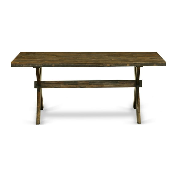 X-Style 36X60 in Dining Table with Distressed Jacobean 418 Leg and Distressed Jacobean 418 Top finish