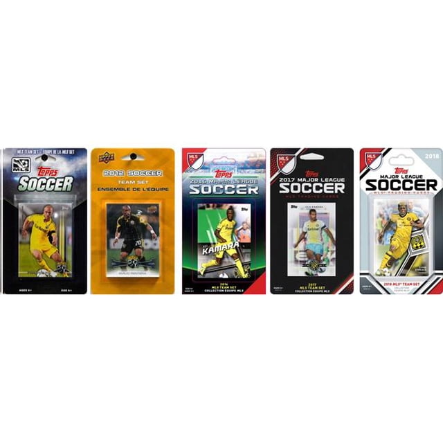 C&I Collectables CREW518TS MLS Columbus Crew 5 Different Licensed Trading Card Team Sets