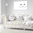 thumbnail image 3 of Designart Portrait of Cute White Kitten - Animal Throw Pillow - 12x20, 3 of 5