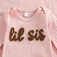 thumbnail image 4 of Enyan Little Sister Matching Outfits Newborn Baby Girl Sweatshirt Pants Set 2Pcs Fall Winter Clothes（Size 6-12 Months）, 4 of 6