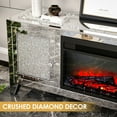 thumbnail image 4 of COSVALVE 13.80'' Fireplace Television Stand with 2 Doors, Silver Mirrored, 4 of 7