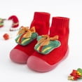 thumbnail image 2 of Christmas Baby Toddler Boys Girls Cartoon Ears Floor Socks Non Slip Baby Step Shoes Socks, 2 of 4