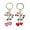 Red, variant on Cherry Bag Charms,Cute Purse Keychain,Key Chains Women Cute,Car keyrings leather handbags,Valentines Day Gifts