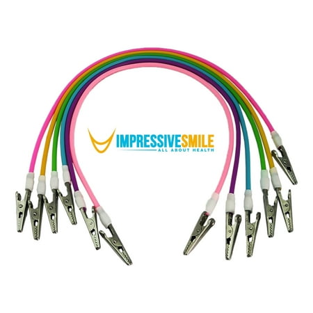Dental Bibs - Impressive Smile 5 PCS Set Dental Colorful Sterilizable Silicone Bib Holder Clips - Colors May Vary