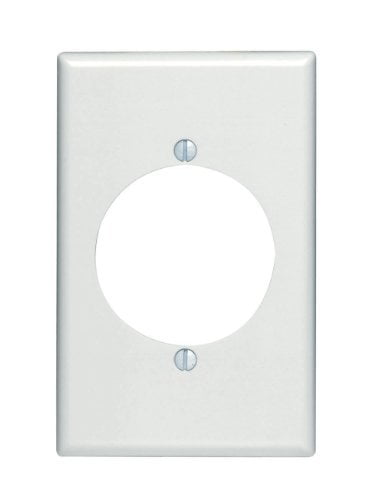 Leviton 80528-W White Midway Single Gang 2.15' Single Receptacle Wall Plate