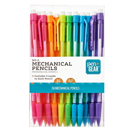 Pen+Gear Mechanical Pencils, Assorted Colors, 50 Count
