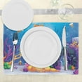 thumbnail image 3 of Ambesonne Colorful Place Mats Set of 4, Cartoon Mermaid Fish, Standard Size, Multicolor, 3 of 6