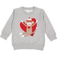 thumbnail image 2 of Inktastic Hug Sock Monkey Toddler Sweatshirt, 2 of 4