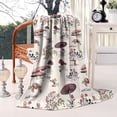 thumbnail image 2 of Red Mushroom Plant Light Pattern Blanket,Comfortable Soft Lamb Wool Throw Blanket,All Season,Warm Lightweight Blankets for Sofa Bed Couch Living Room Chair,60"x80", 2 of 4