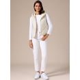 thumbnail image 2 of DARING DIVA Women's Lightweight Hooded Puffer Vest Quilted Short Coat S Apricot, 2 of 7