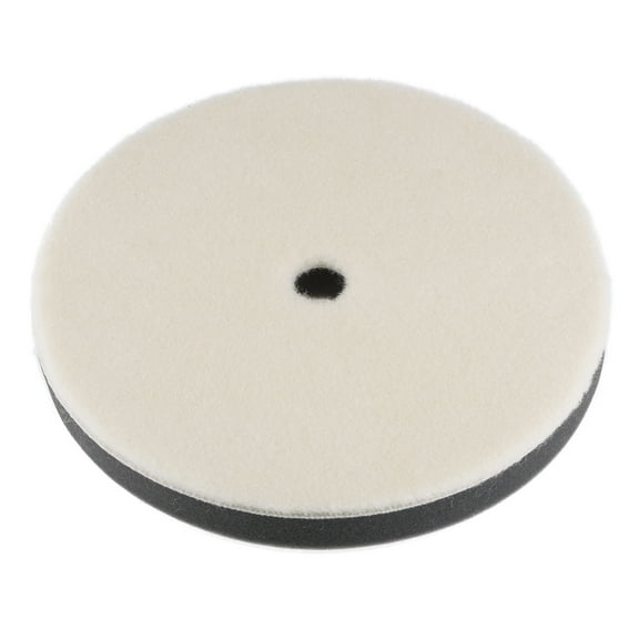 7" Wool Felt Sponge Polishing Pad Hook and Loop Buffing Wheel with Hole Fine Polishing for Orbital Polisher
