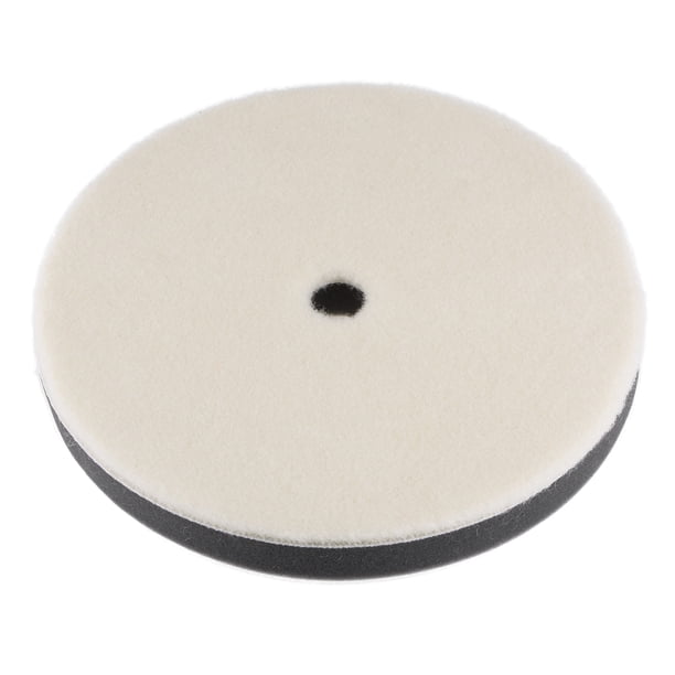 Disco de pulido de fieltro de lana de 7" con gancho y lazo, rueda de pulido con agujero, pulido fino para pulidora orbital