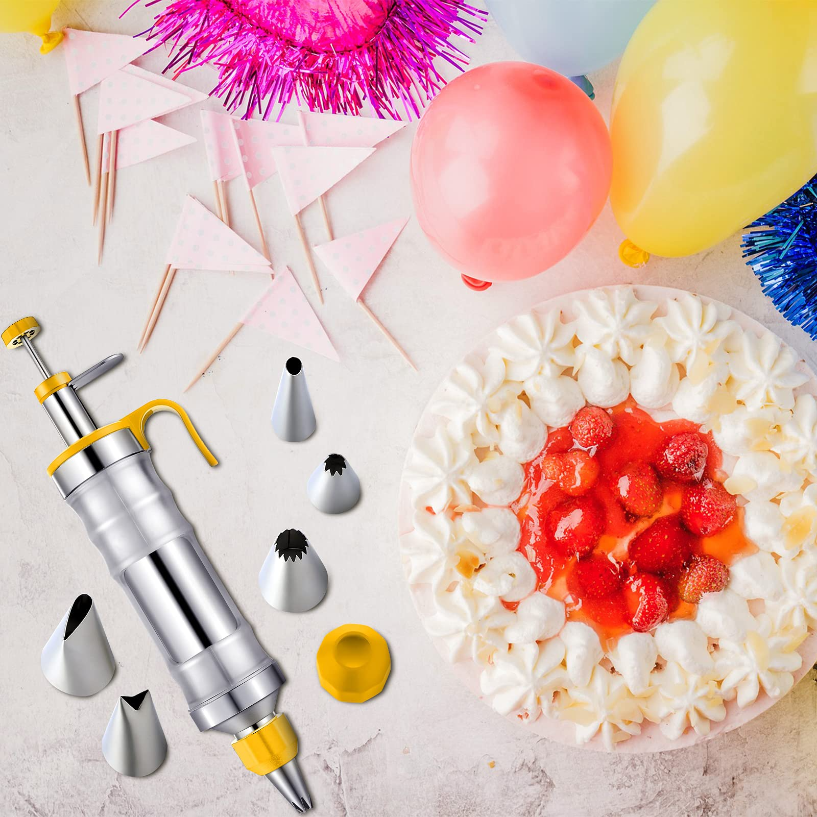 Cake Decorating Tools. Set for Decorating Desserts. Stock Photo - Image of  object, desserts: 207497858