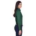 thumbnail image 3 of Harriton Easy Blend Long-Sleeve Twill Shirt with Stain-Release (M500W) Hunter Green, XL, 3 of 3