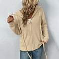 thumbnail image 2 of Ecetana Cardigans for Women Hooded Sweater Long Sleeve Zipper Knit Coat with Pockets,Female, 2 of 6