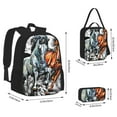 thumbnail image 2 of Balery Four Running Horses Mochila Escolar 3 en 1 para Niños - Mochila Resistente con Lonchera Térmica y Estuche - Mochila Escolar para Niños y Niñas, 2 of 7